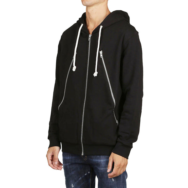 Triple Zip Hoodie - Black