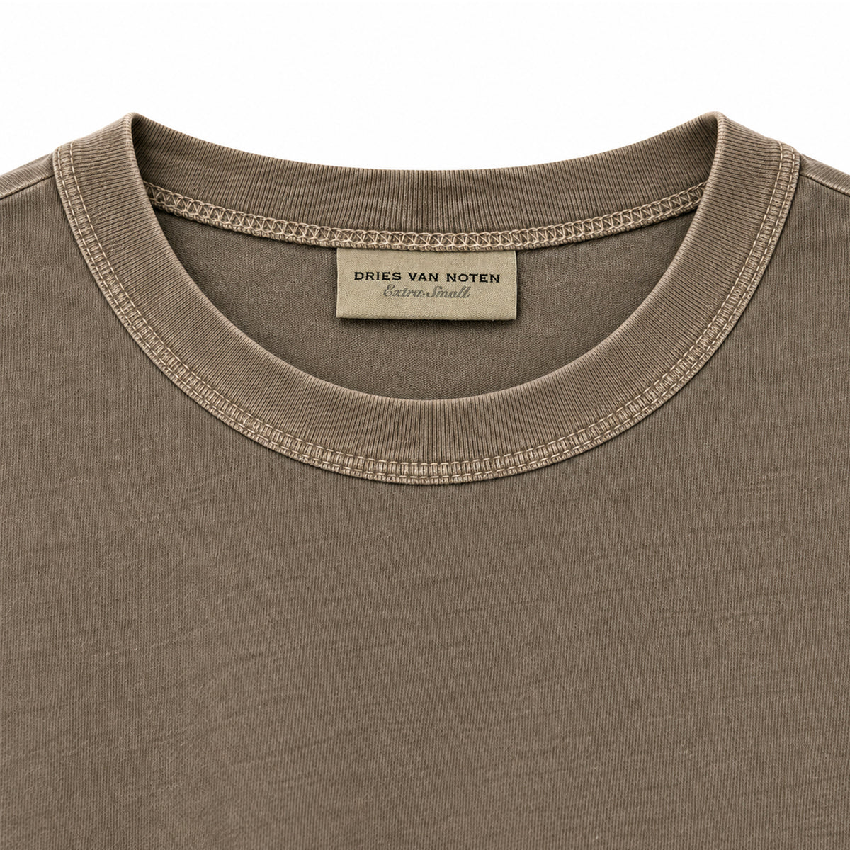 Dries Van Noten Layered Mesh Sleeve - Washed Khaki Green