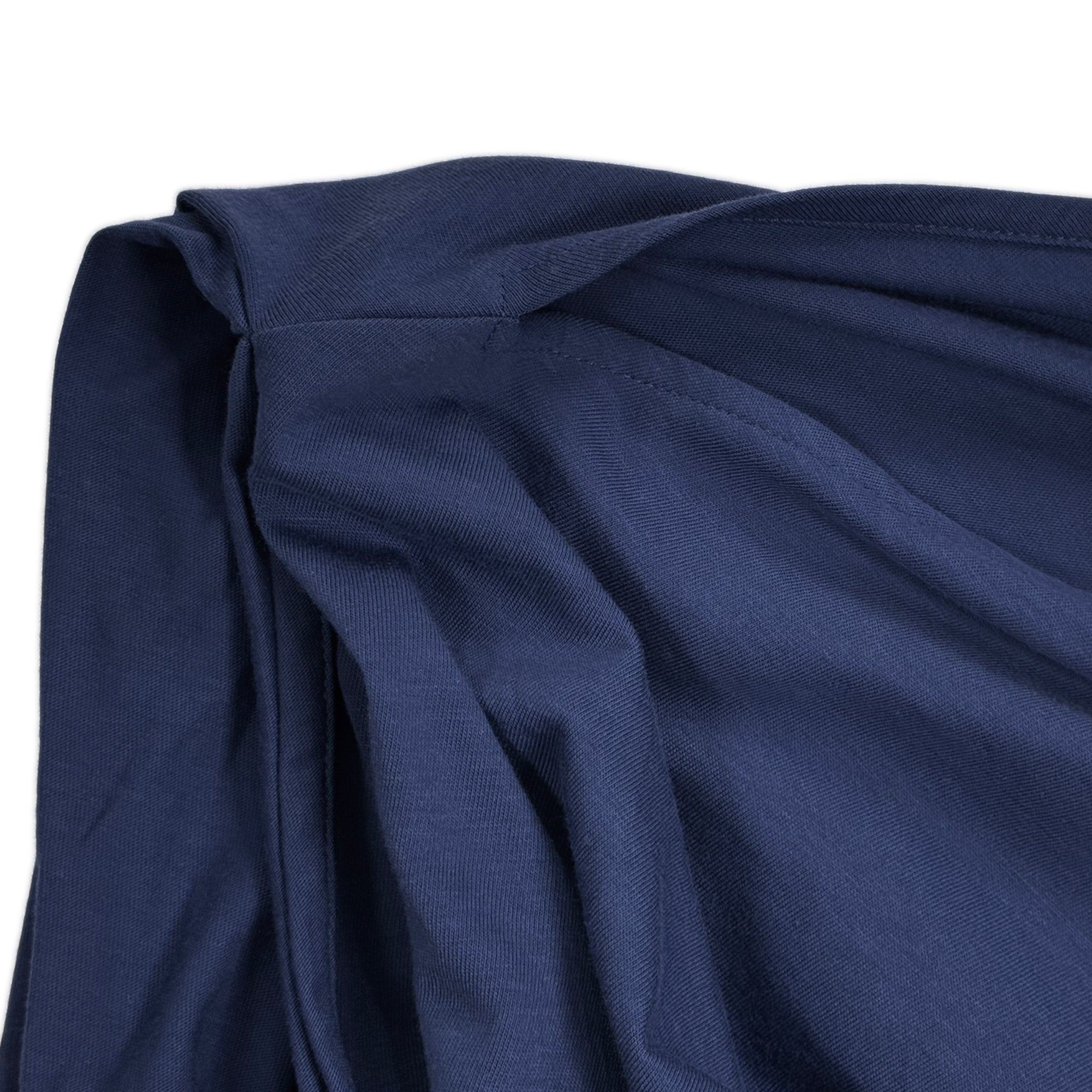 Asymmetric Tie Shoulder Top – Navy