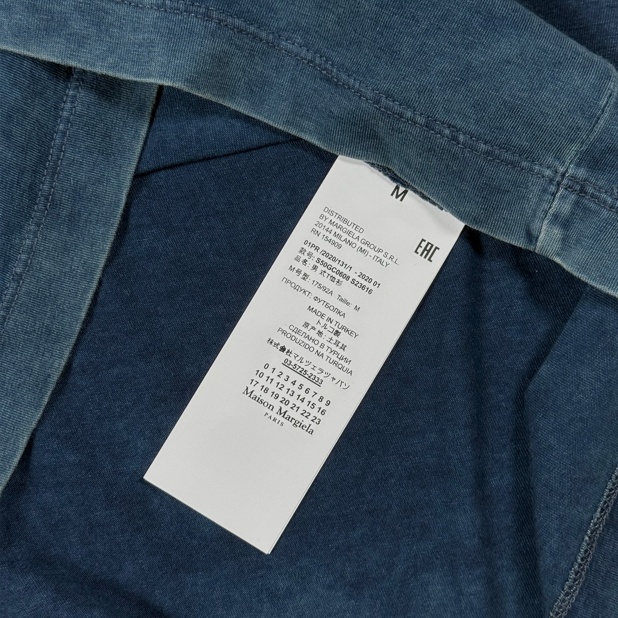 Line 10 T-shirt - Overdyed Blue