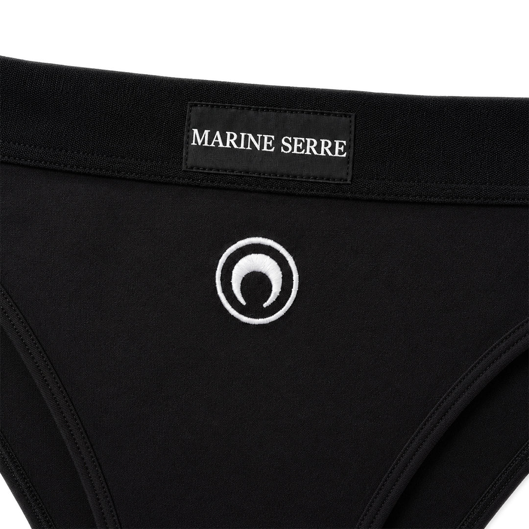Moon Logo High Waisted Brief - Black
