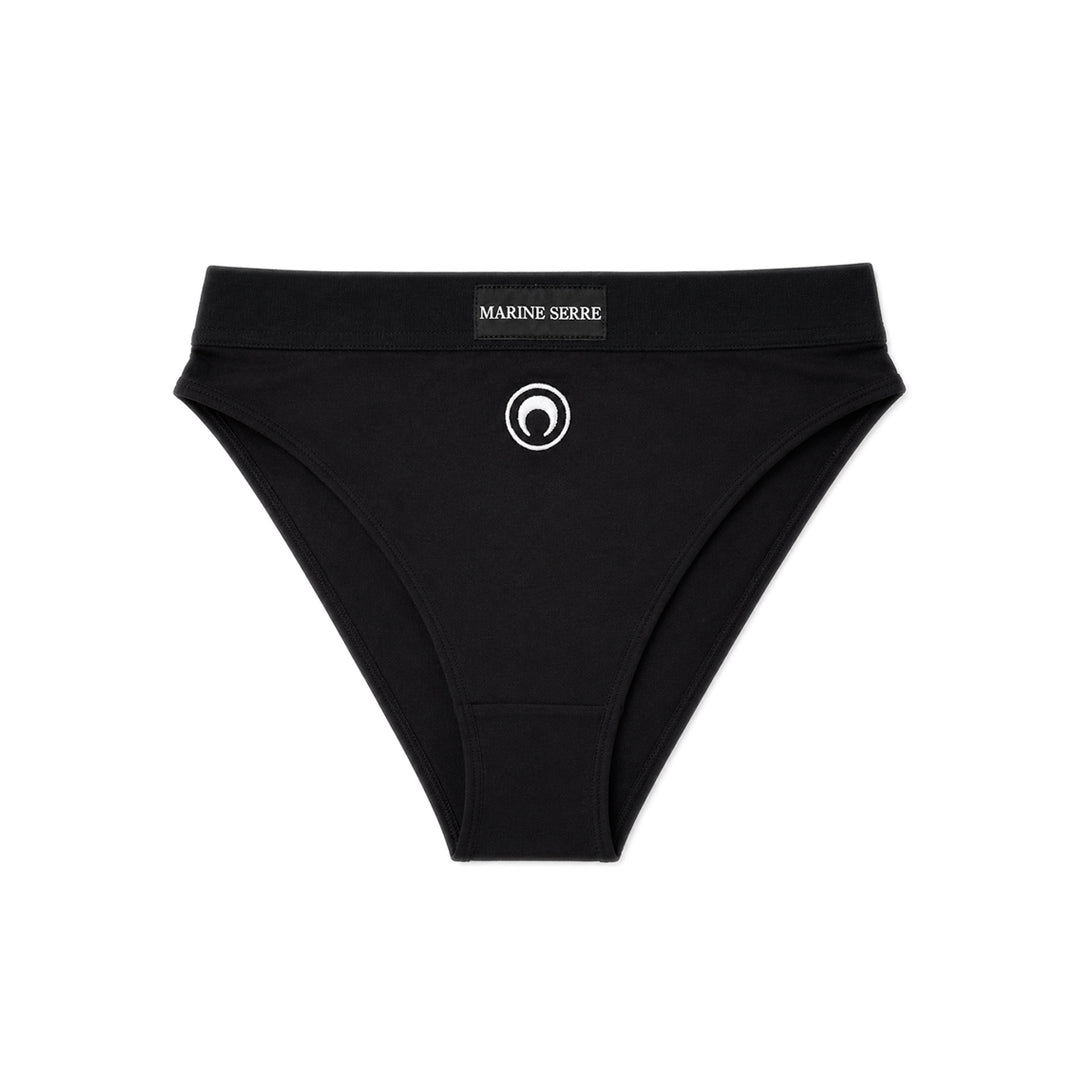 Moon Logo High Waisted Brief - Black