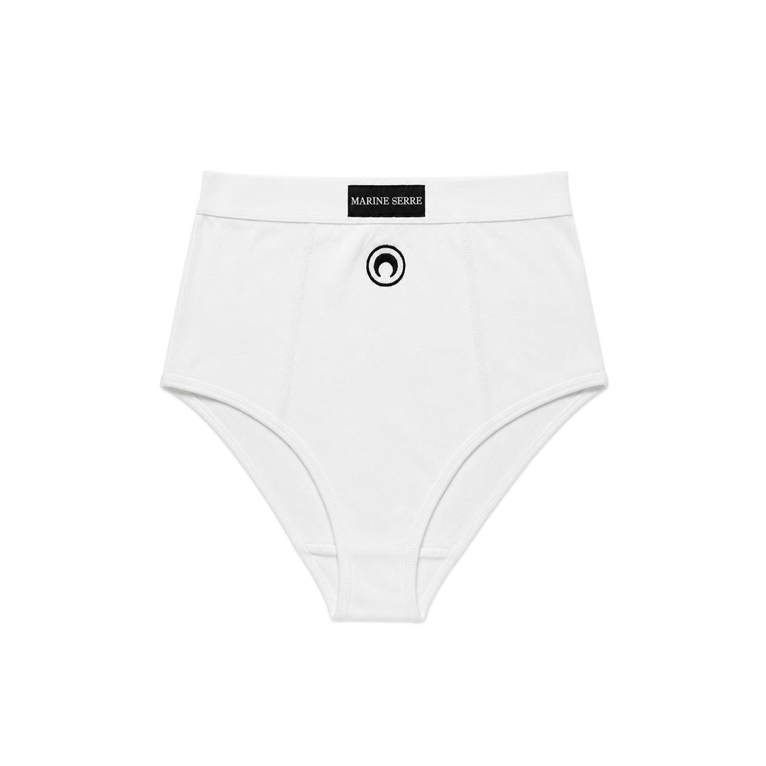 Moon Logo Organic Cotton 2x2 Brief - White