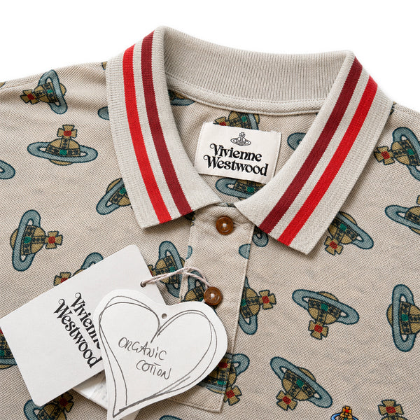 Logo Print Polo Shirt - Sand Brown