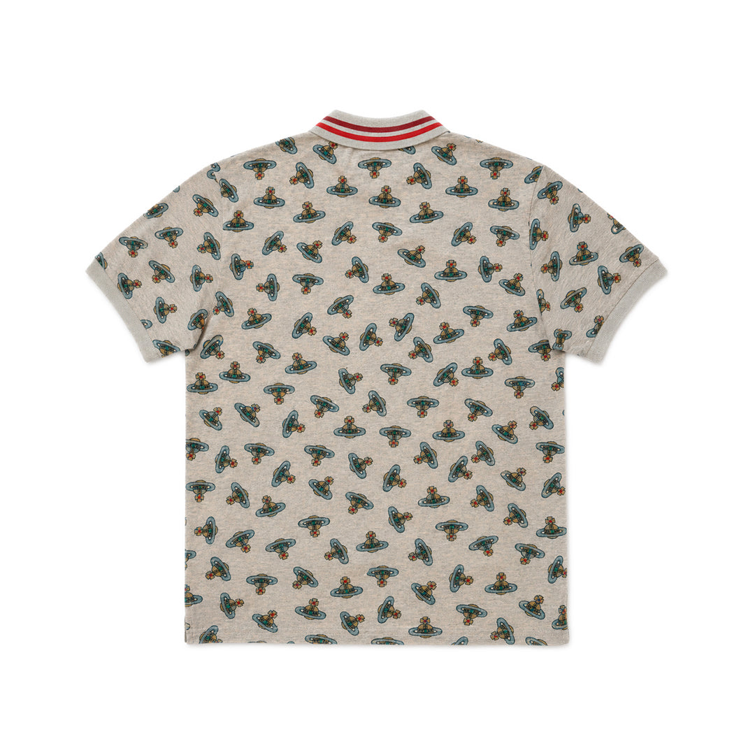 Logo Print Polo Shirt - Sand Brown