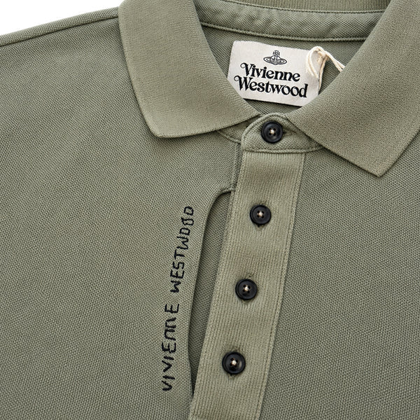 Garment-Dyed Pique Polo Shirt - Sage Green