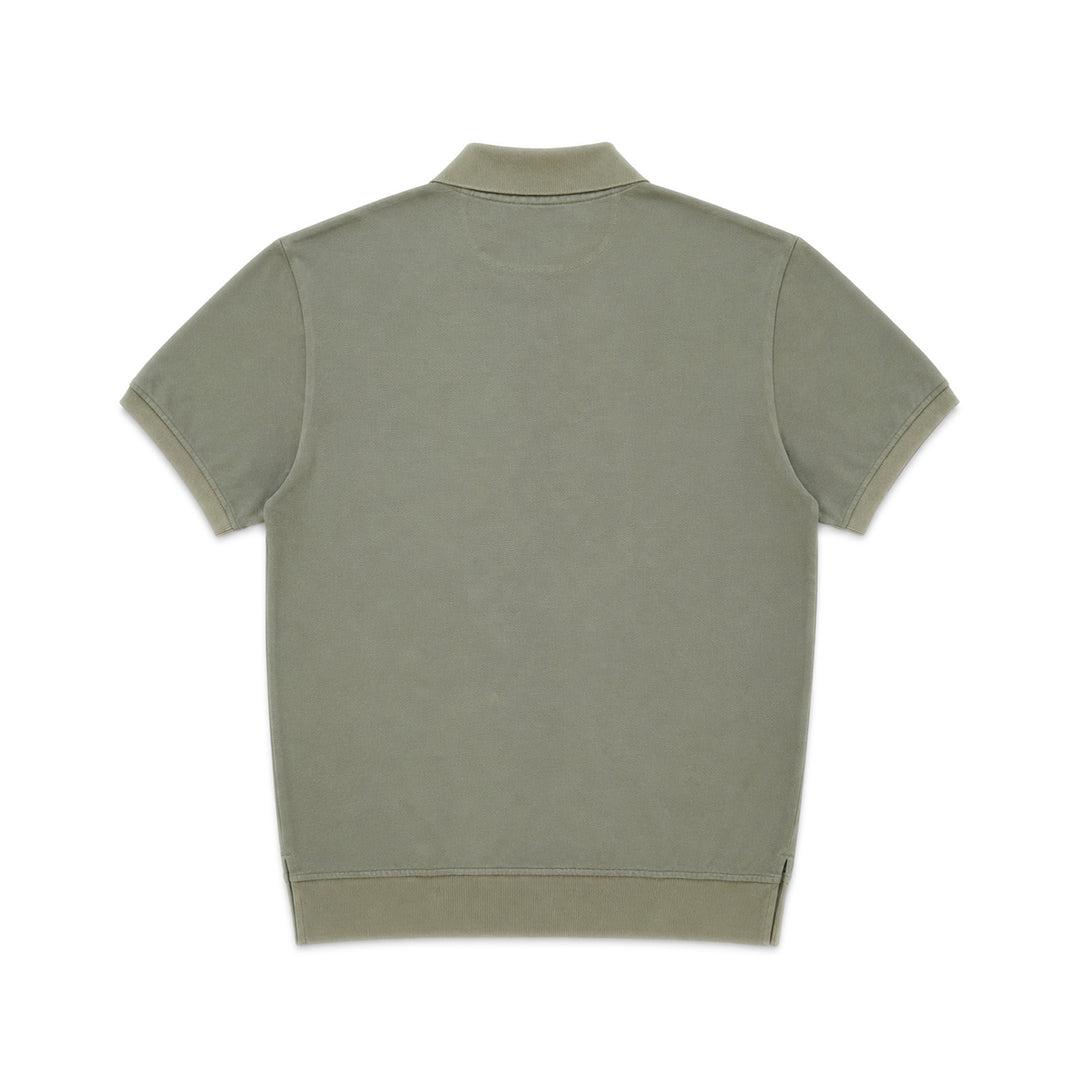 Garment-Dyed Pique Polo Shirt - Sage Green