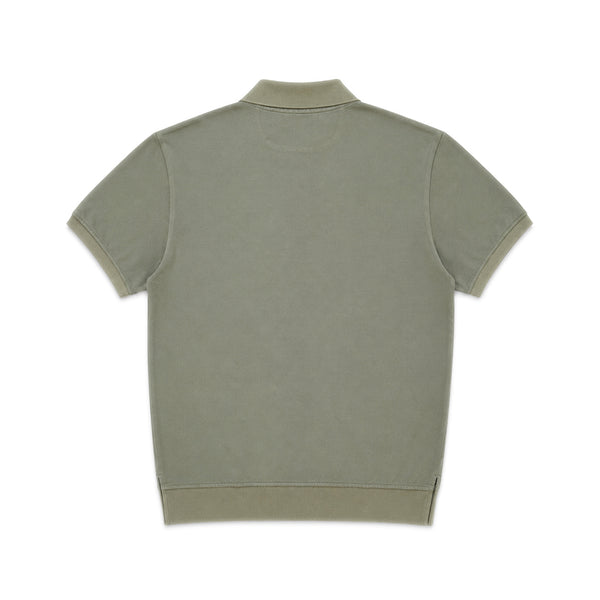 Garment-Dyed Pique Polo Shirt - Sage Green