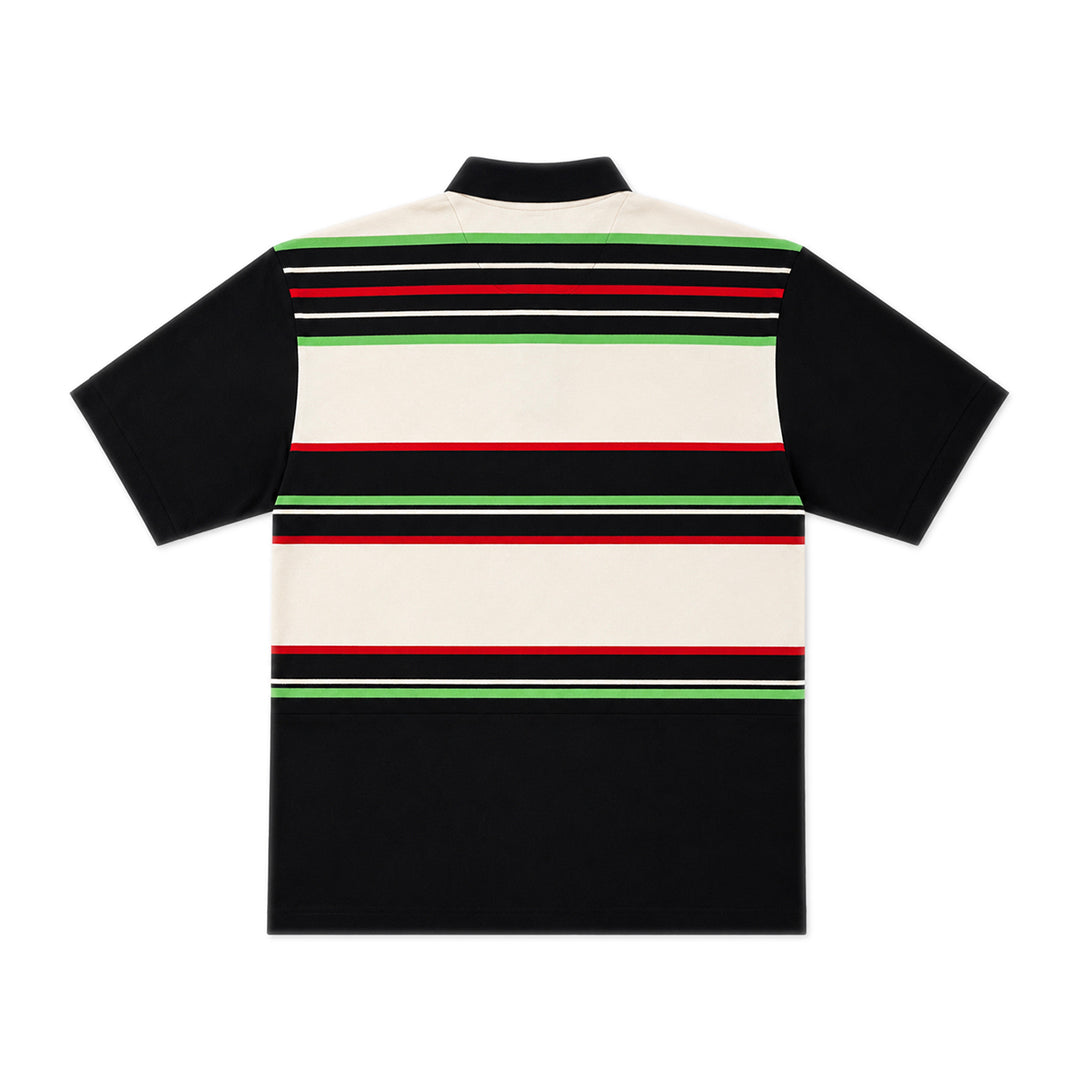 Oversized Striped Polo Shirt