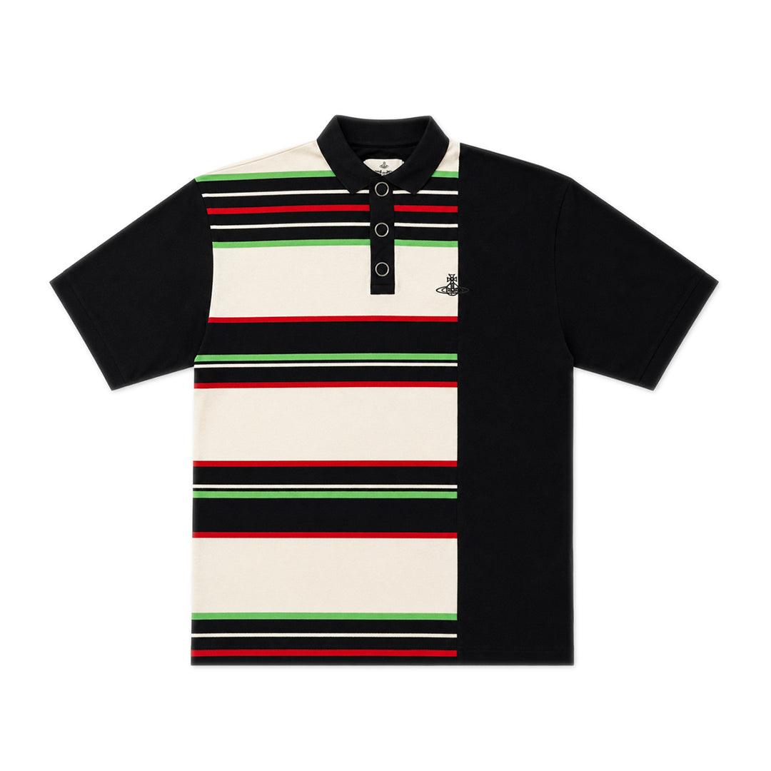Oversized Striped Polo Shirt
