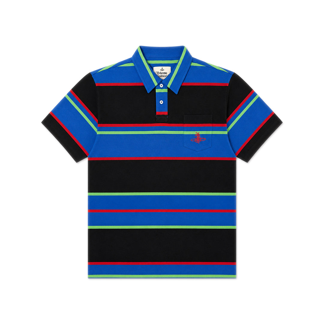 Lobster Polo Shirt - Blue Stripe