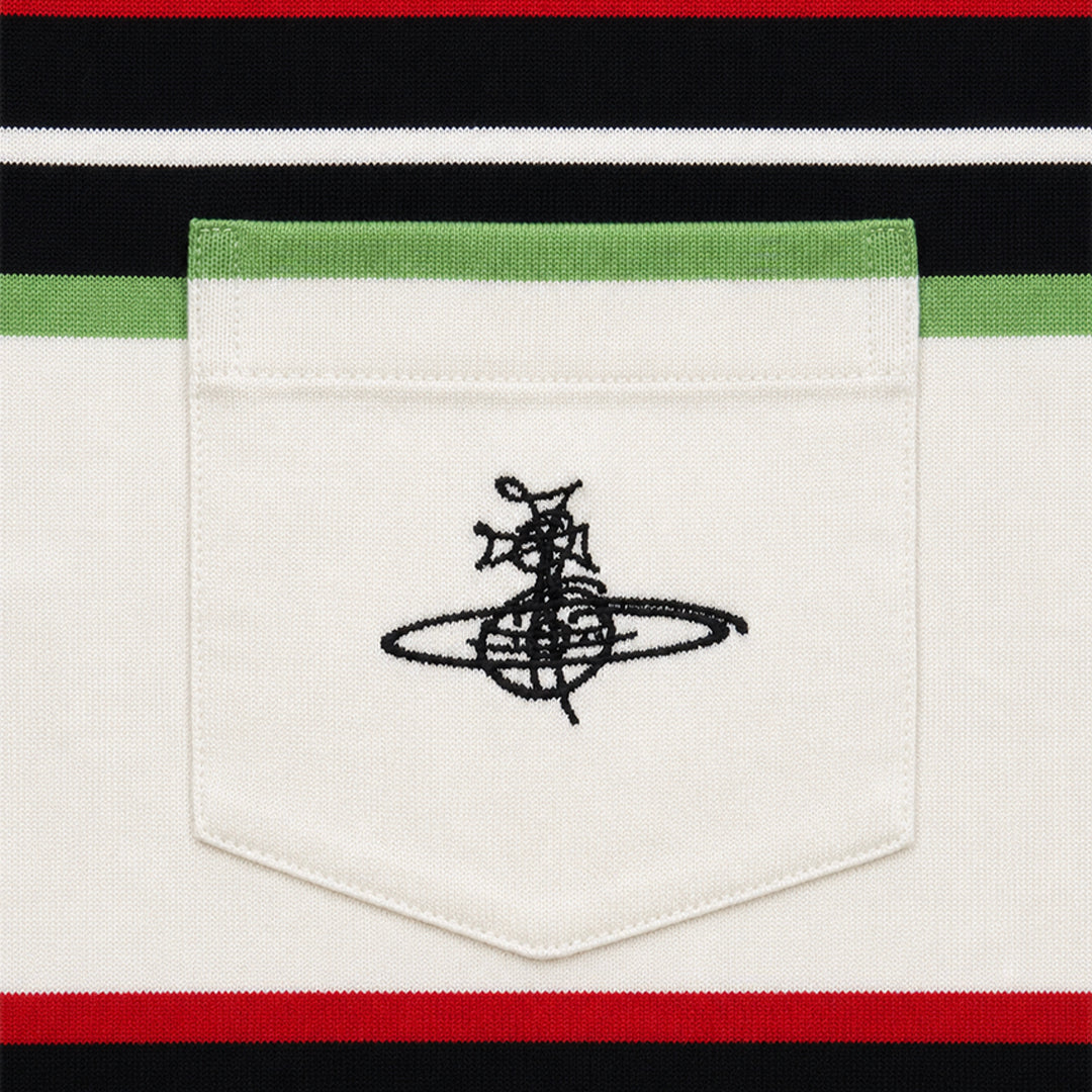 Lobster Polo Shirt - White Stripe