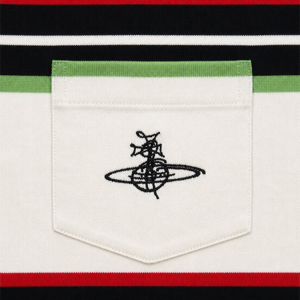 Lobster Polo Shirt - White Stripe