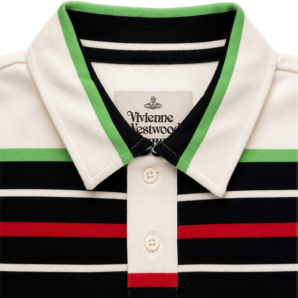 Lobster Polo Shirt - White Stripe