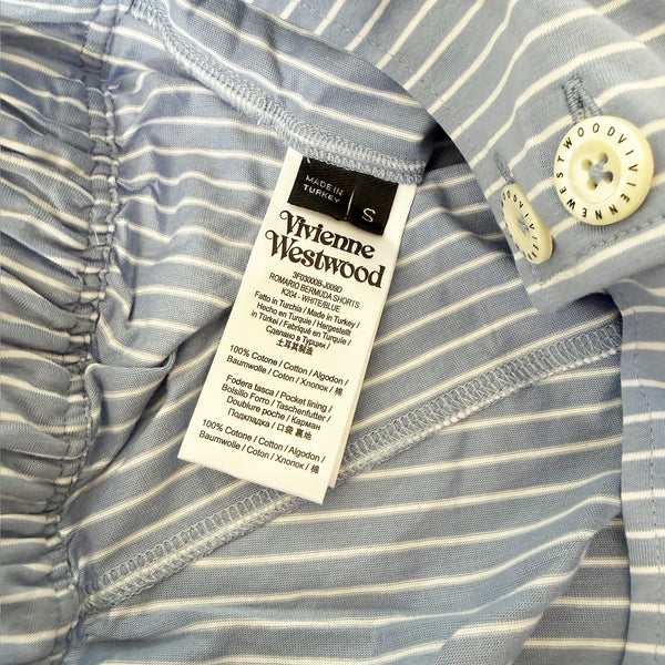 Romario Striped Cotton Shorts