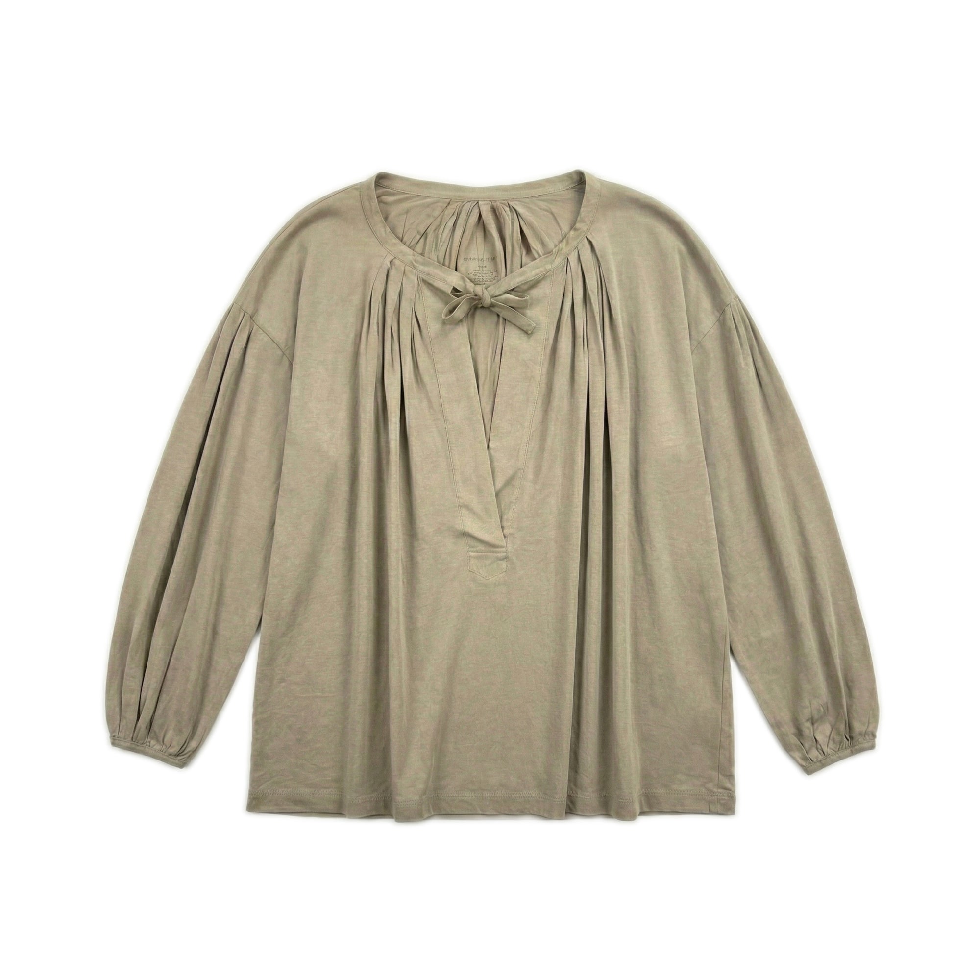 Boxy Gathered Neck-Tie Top