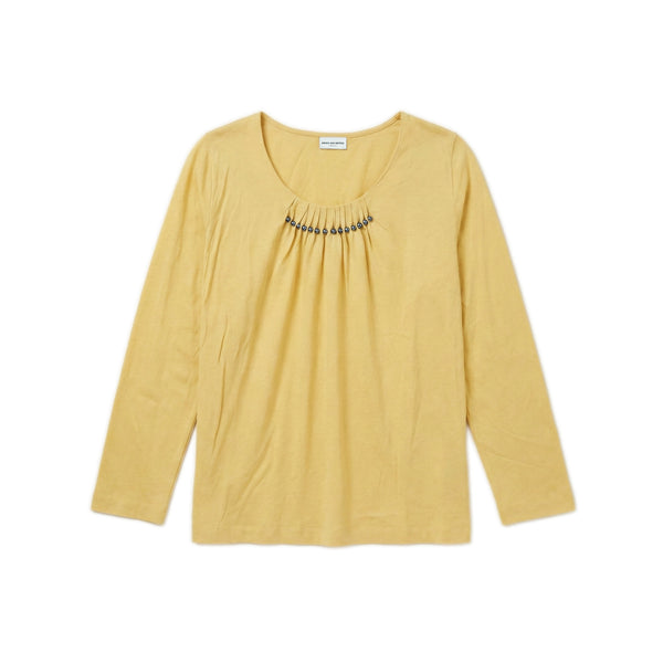 Beaded Long Sleeve - Mustard