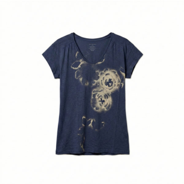 Floral Print T-shirt - Navy