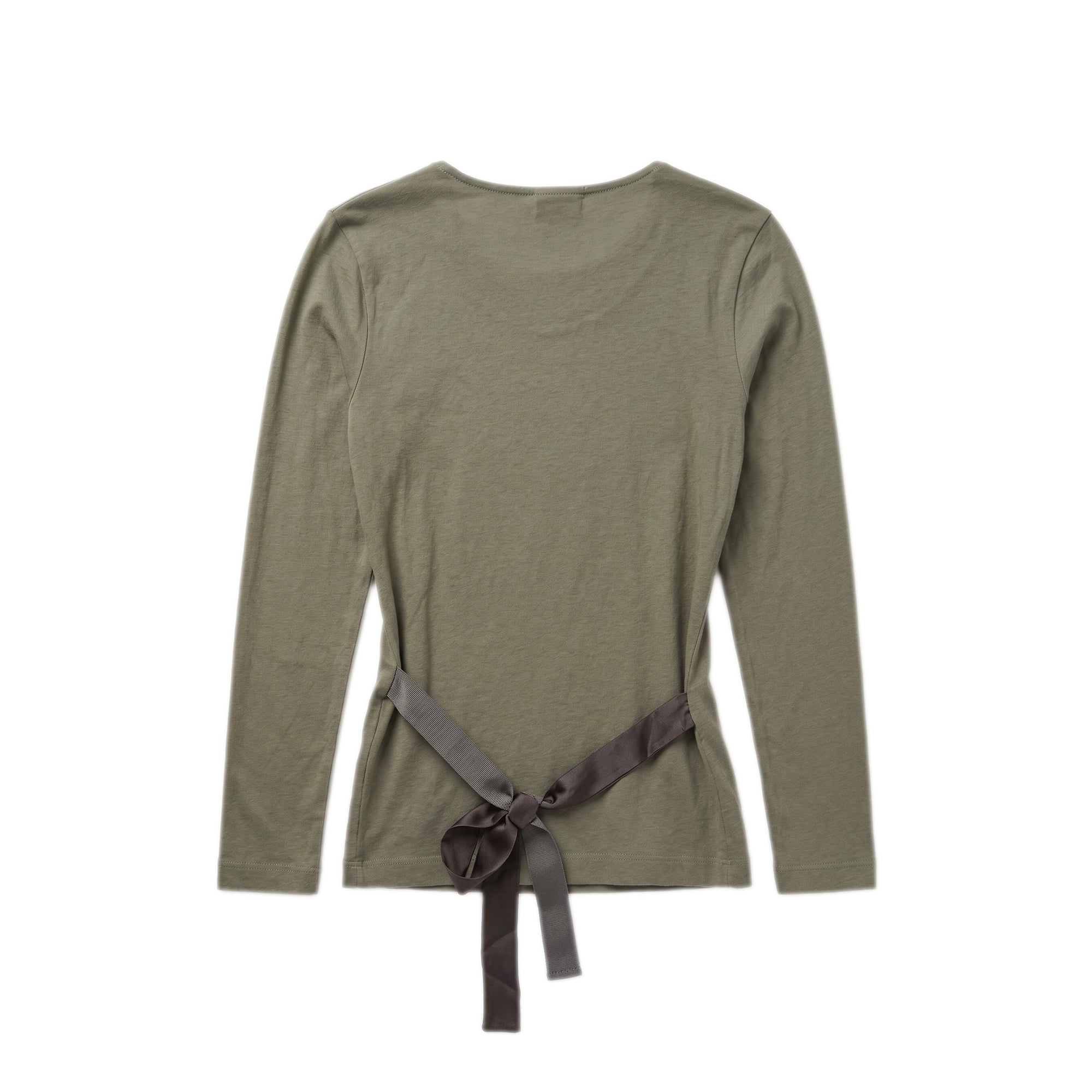 Ribbon Tie top – Olive