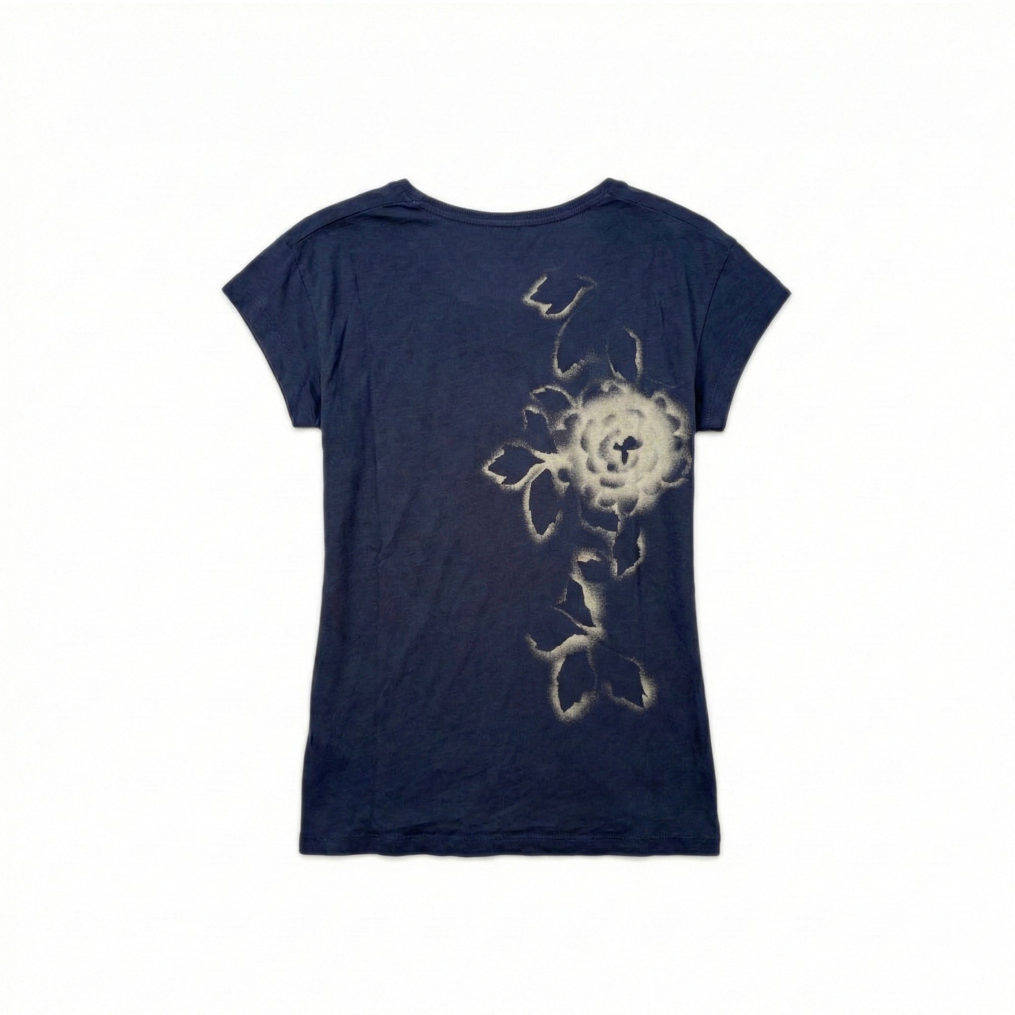 Floral Print T-shirt - Navy