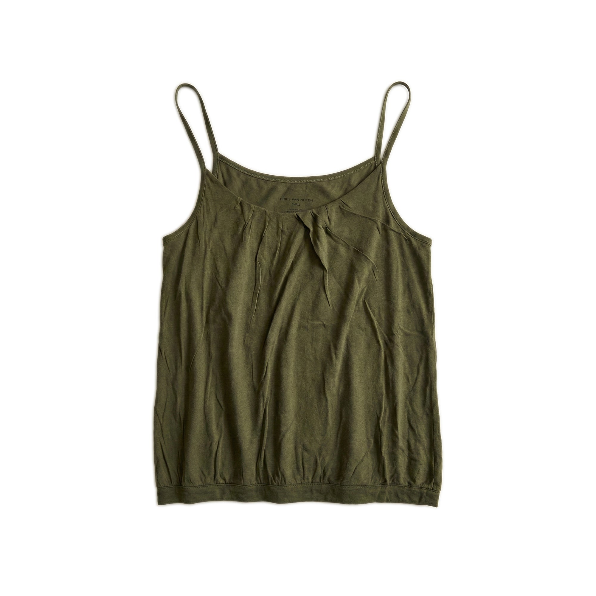 Fine Cotton Camisole - Olive