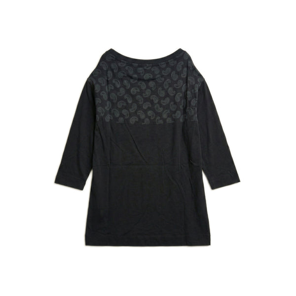 Paisley Drape Top - Black