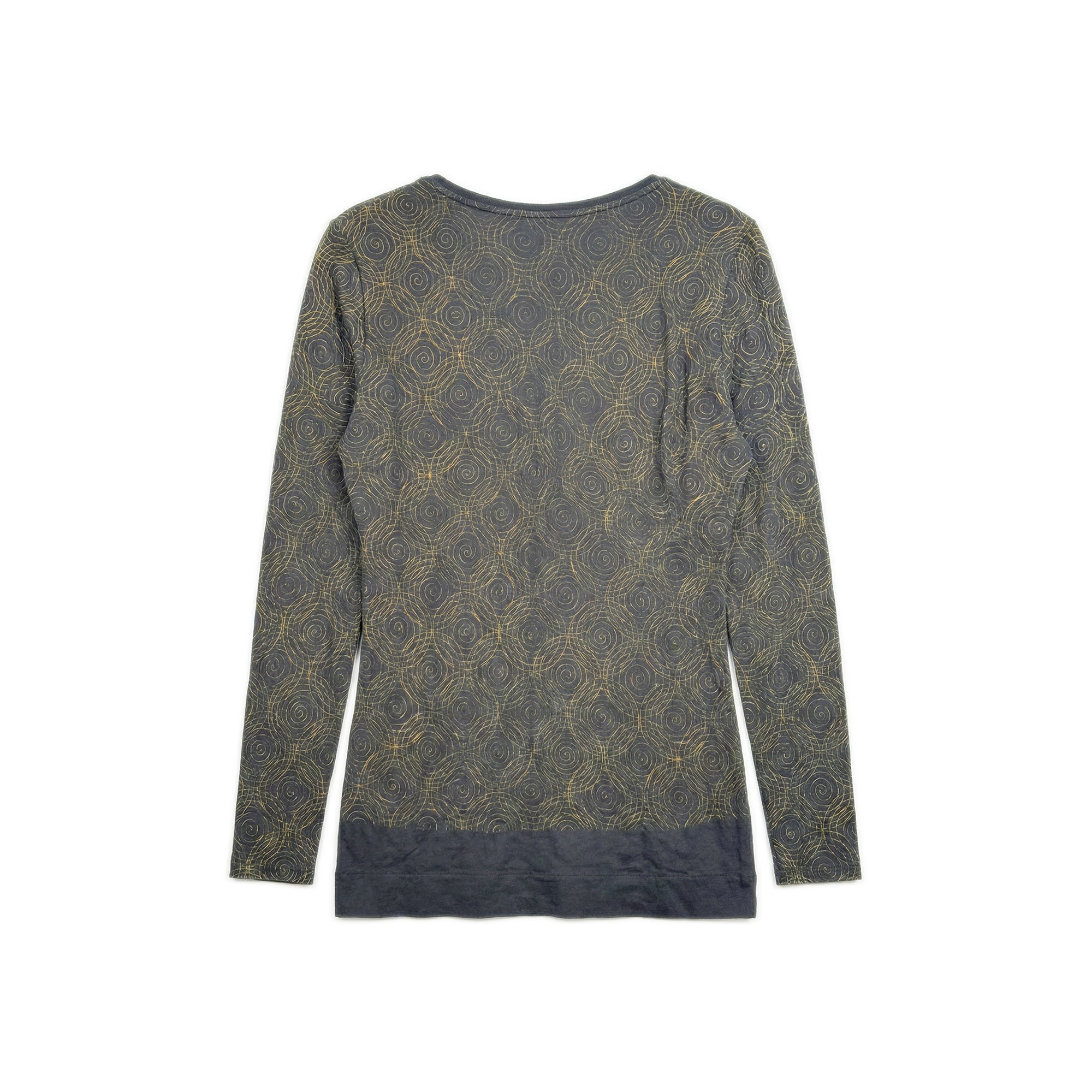 Spiral Print Long Sleeve - Charcoal