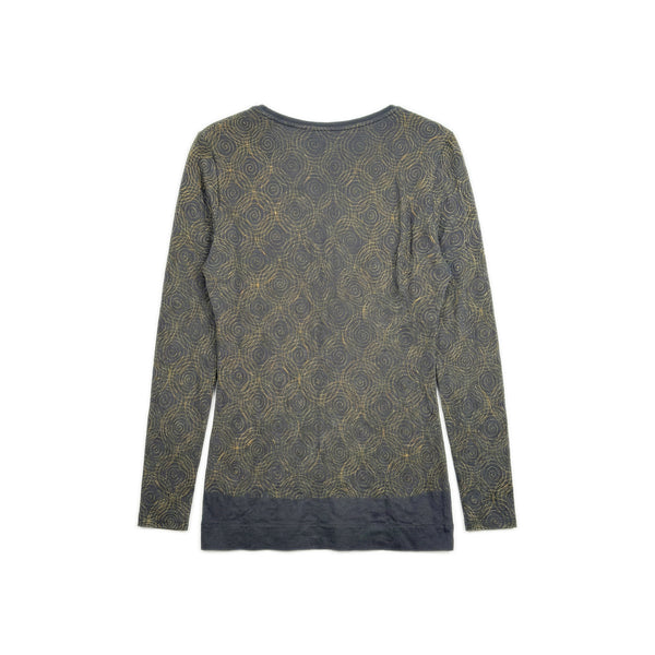 Spiral Print Long Sleeve - Charcoal