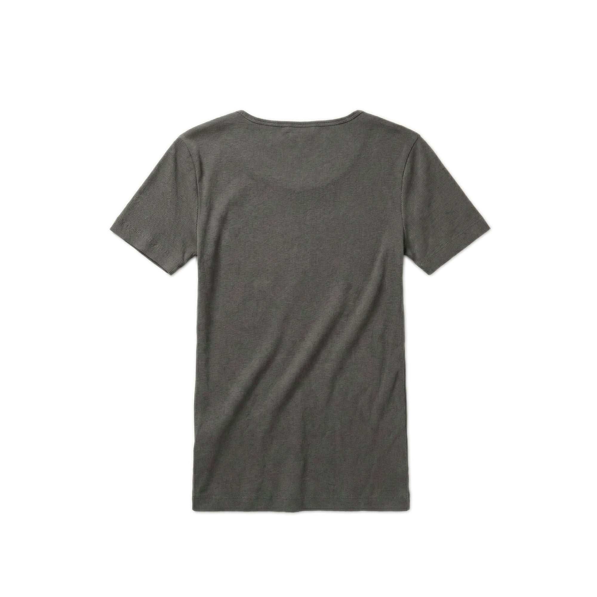Emblem Ribbed T-shirt - Charcoal