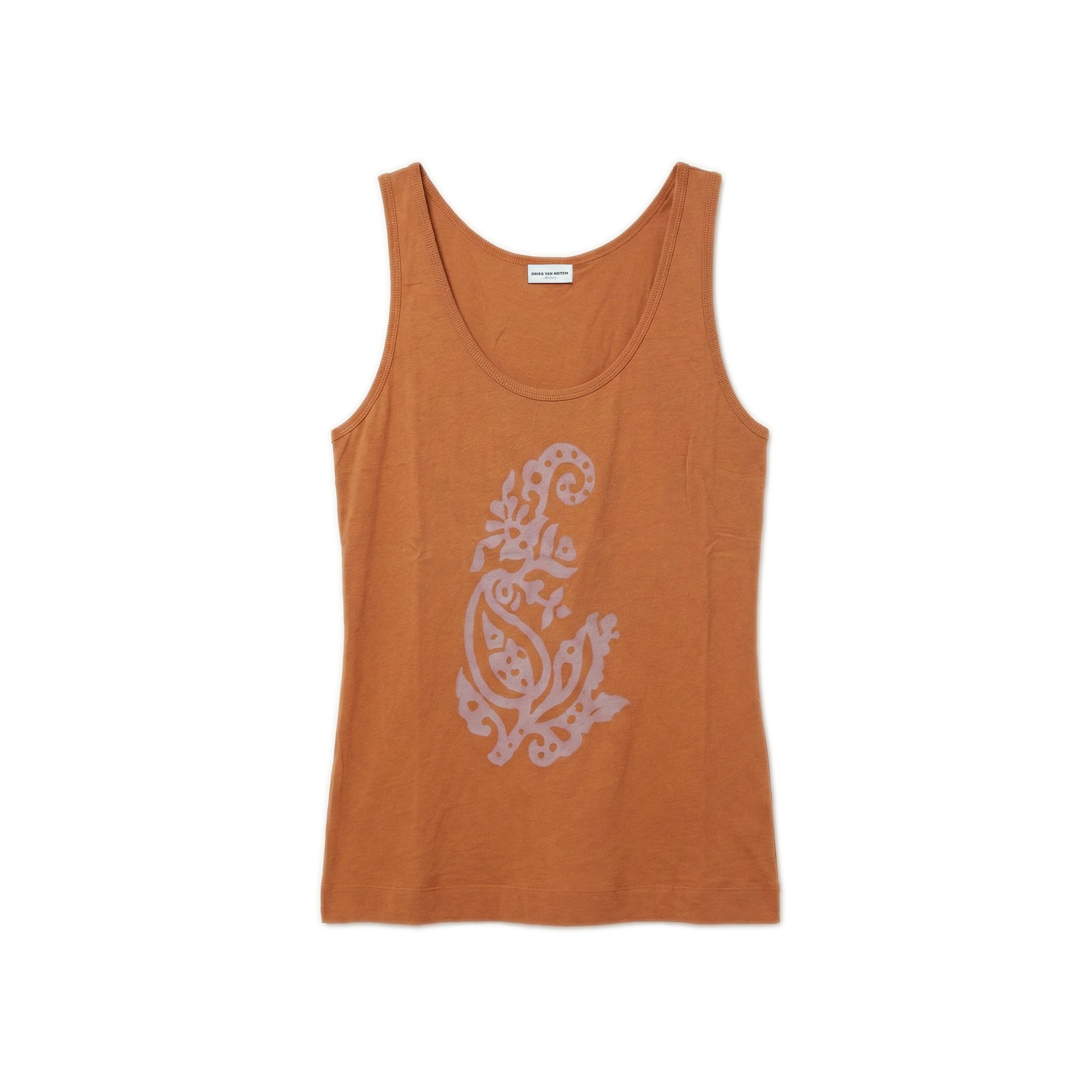 Fine Cotton Graphic Tank - Rust