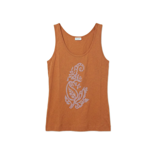 Fine Cotton Graphic Tank - Rust