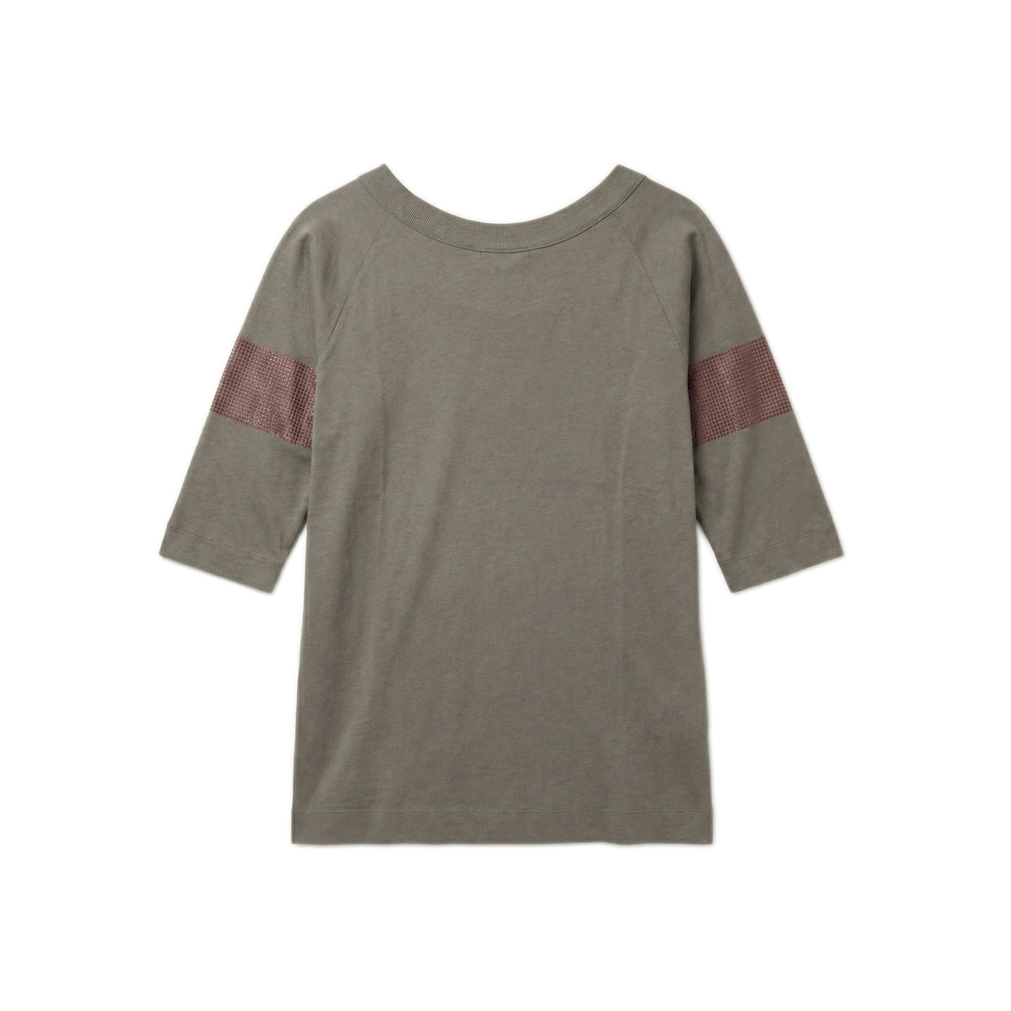 Dotted Stripe Henley - Charcoal