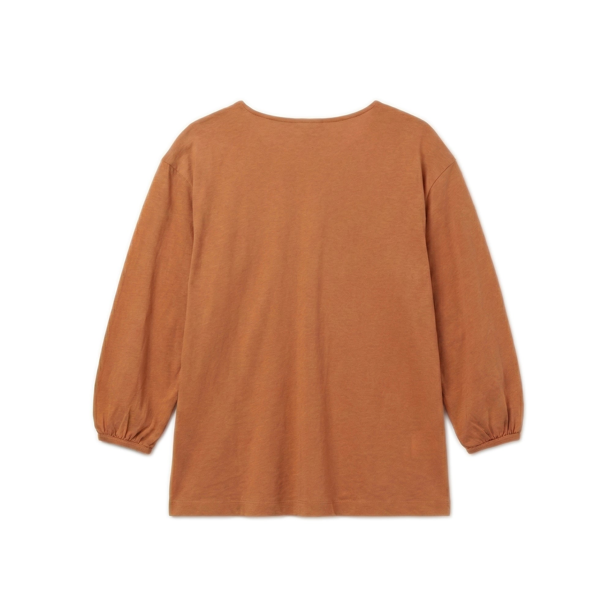Lightweight Cotton Back-Tie Top - Rust