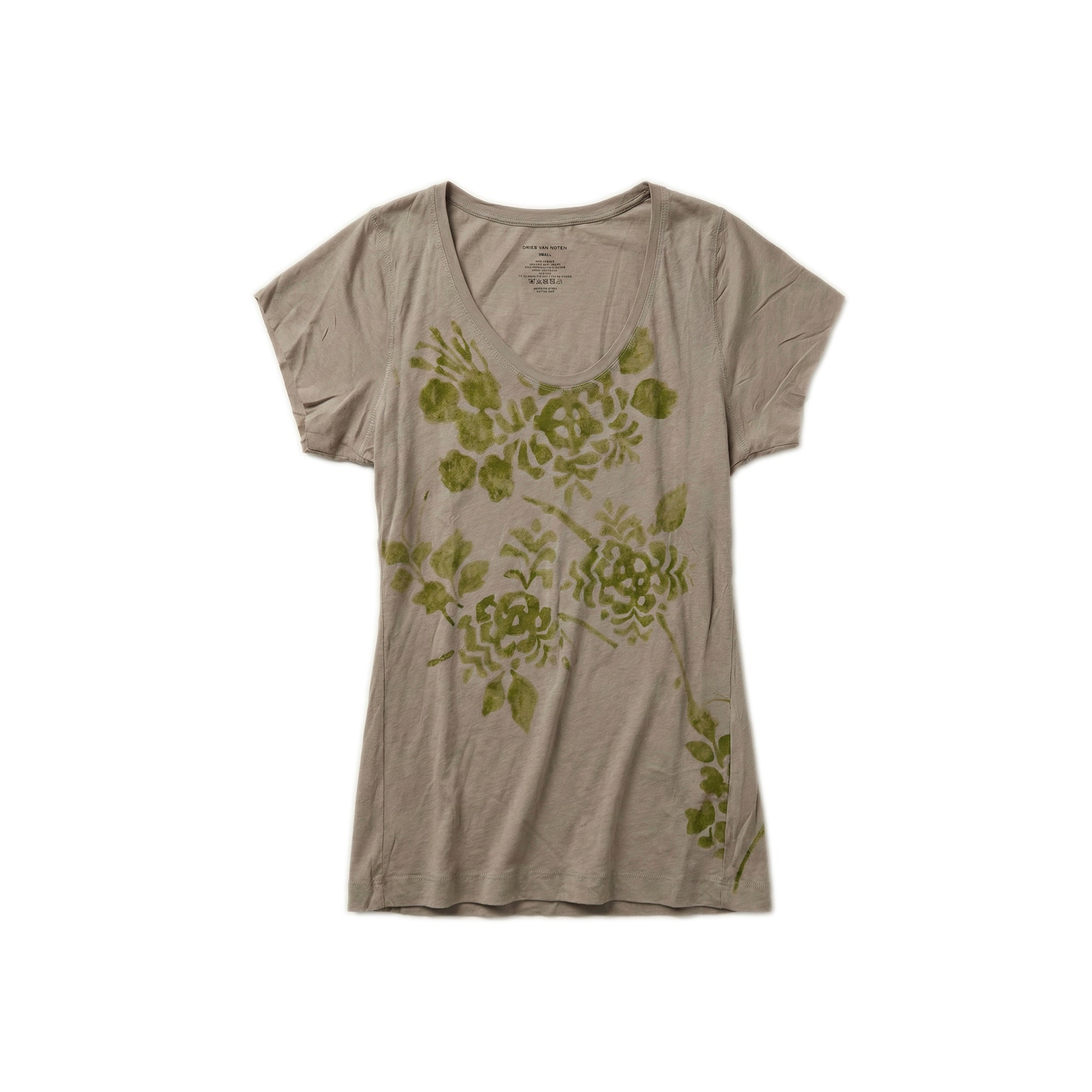 Floral Print T-shirt - Taupe