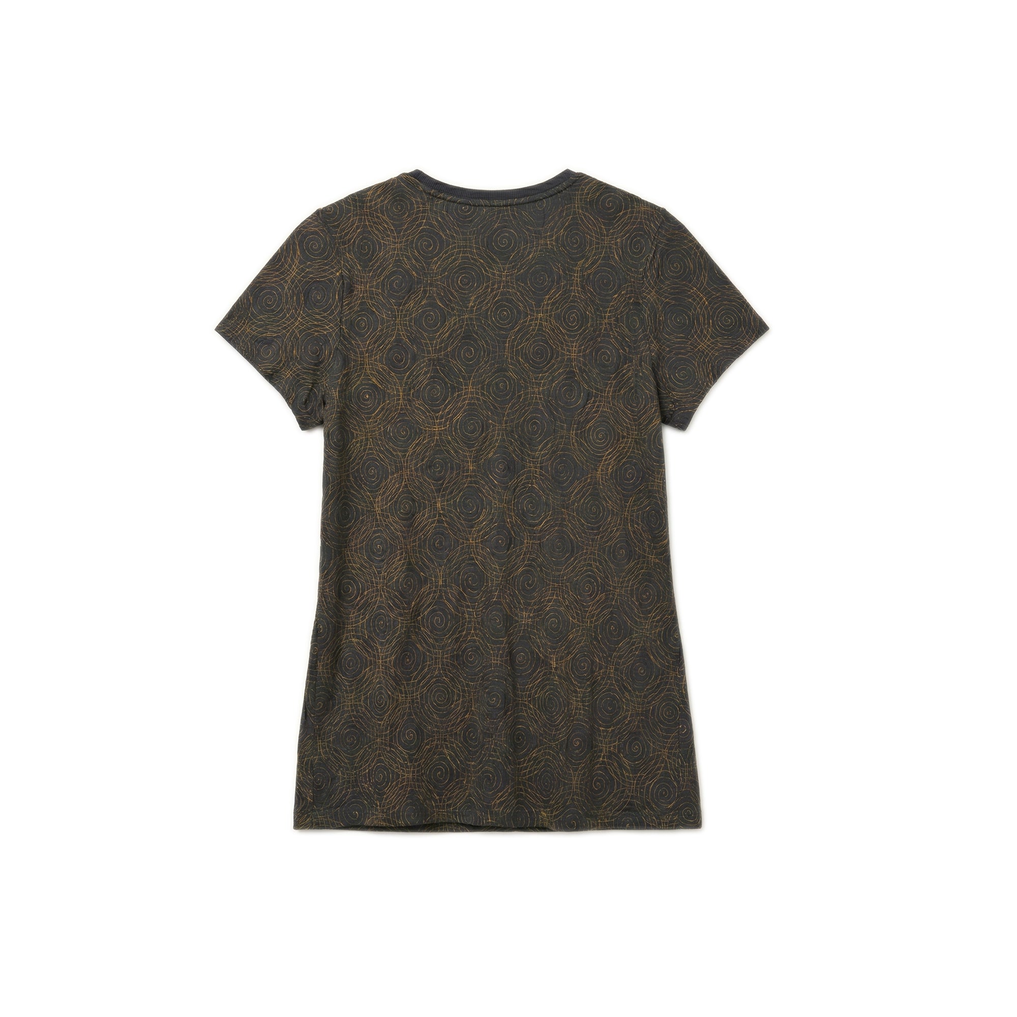 Spiral Neck-tie T-shirt - Charcoal