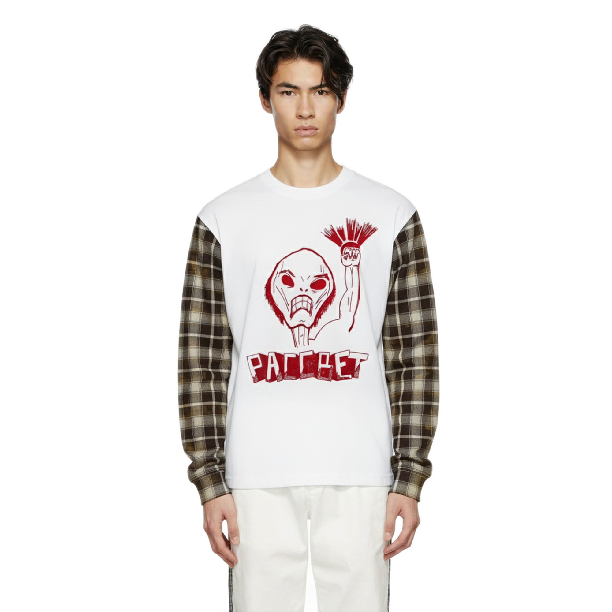 Hybrid Check Sleeve Sweatshirt