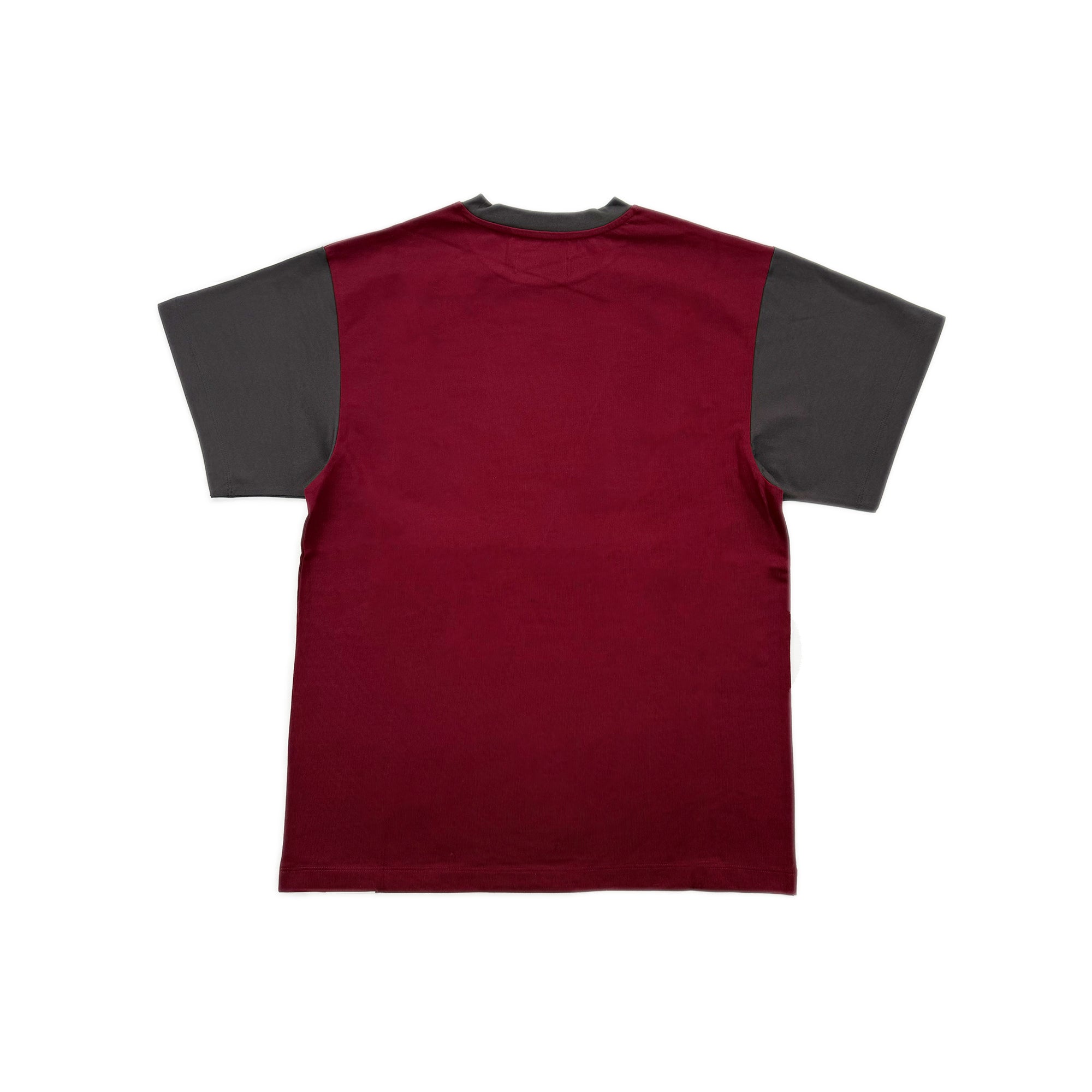 Two-Tone Logo T-Shirt – Burgundy/Grey