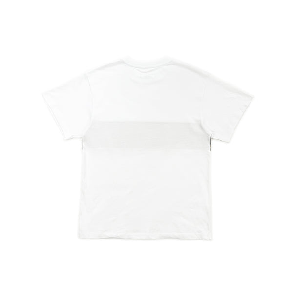 Check Panel T-Shirt – White/Brown