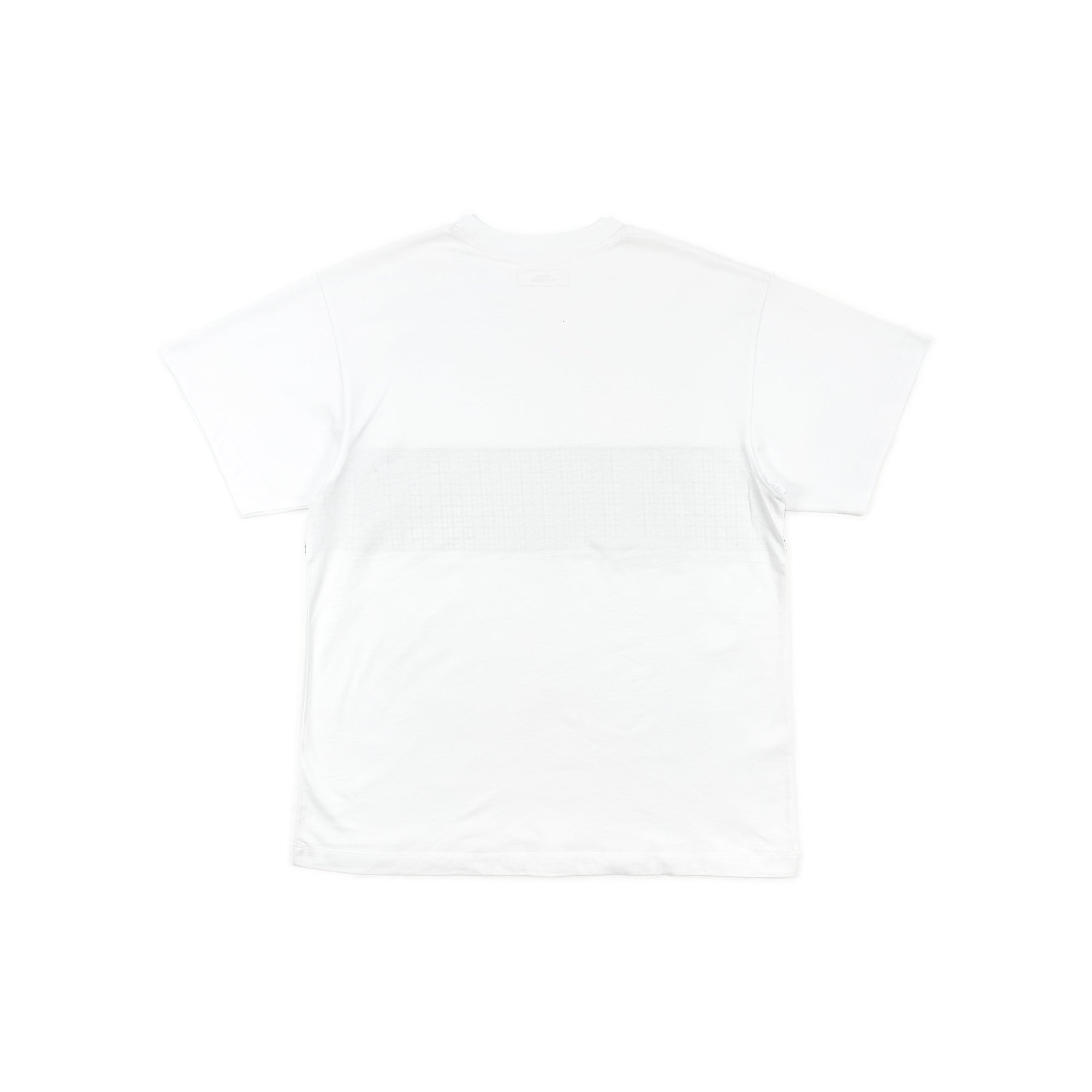 Check Panel T-Shirt – White/Blue