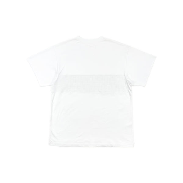 Check Panel T-Shirt – White/Blue
