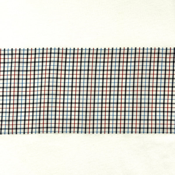 Check Panel T-Shirt – White/Blue