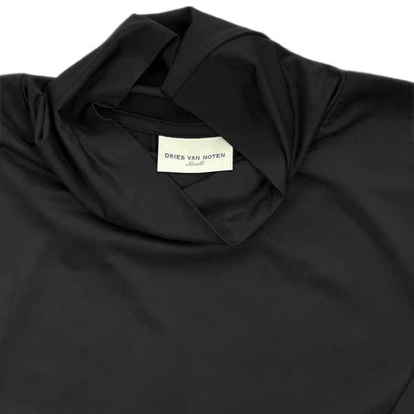 Heyze Stretch Turtle Neck Top – Black