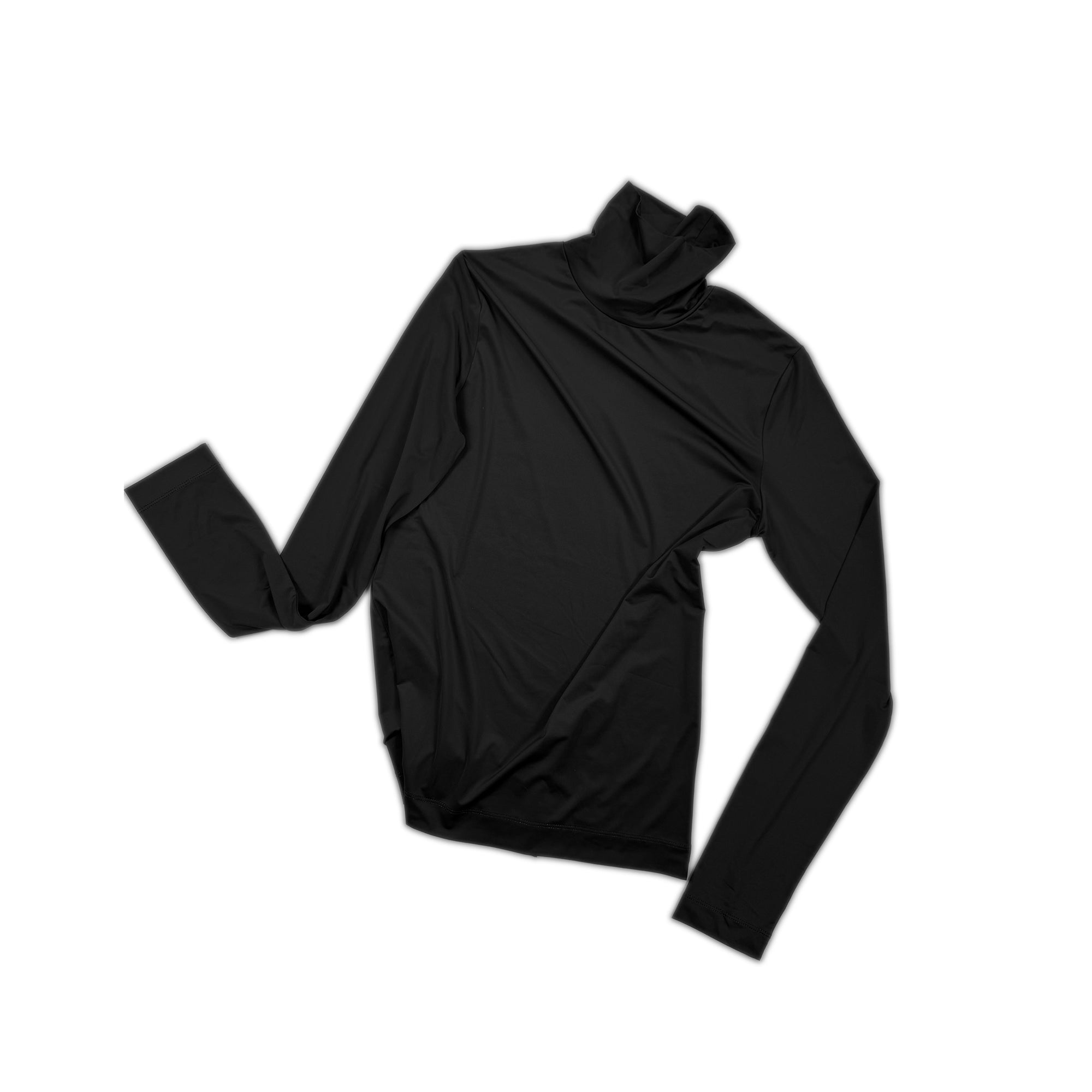 Heyze Stretch Turtle Neck Top – Black