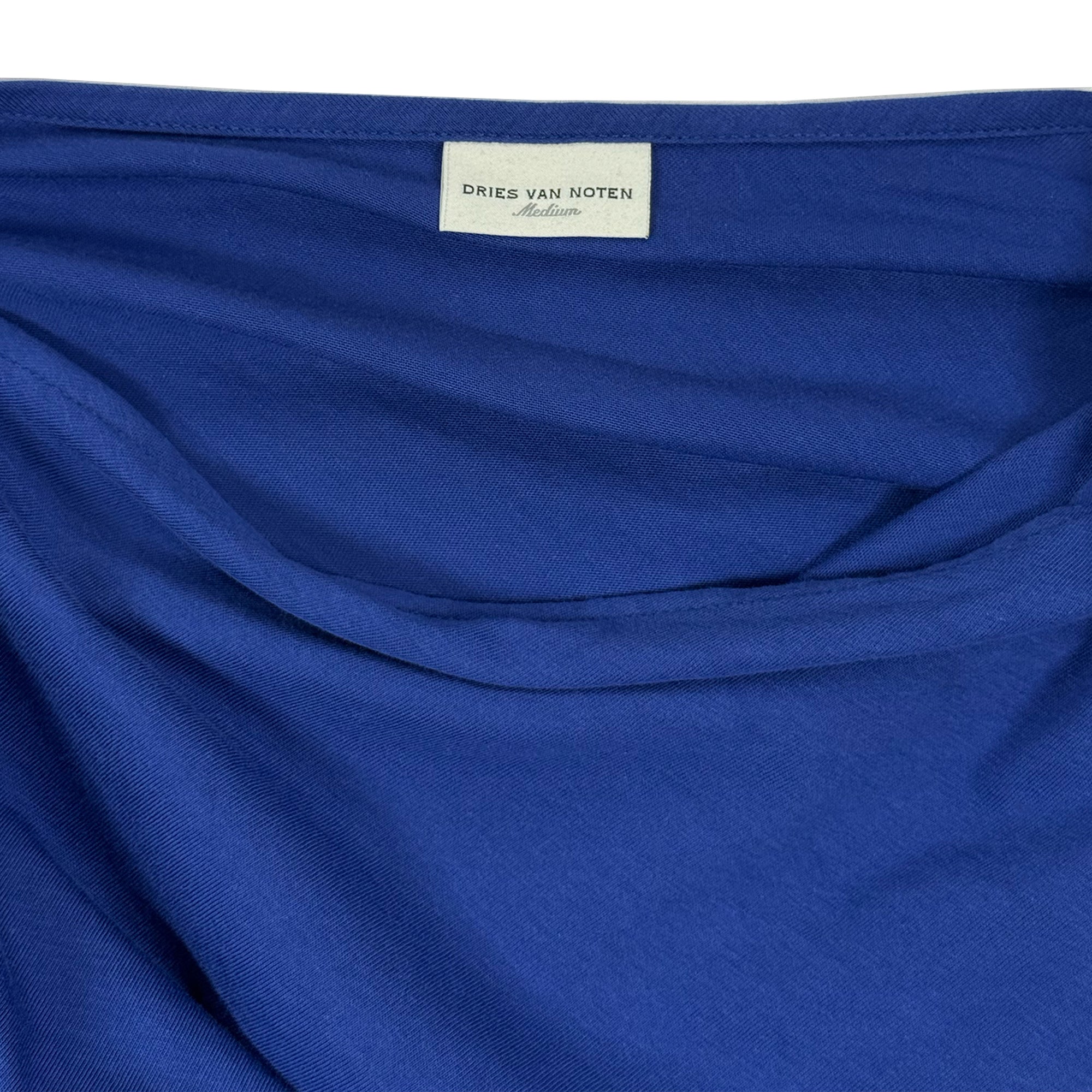 Asymmetric Tie Shoulder Top – Cobalt