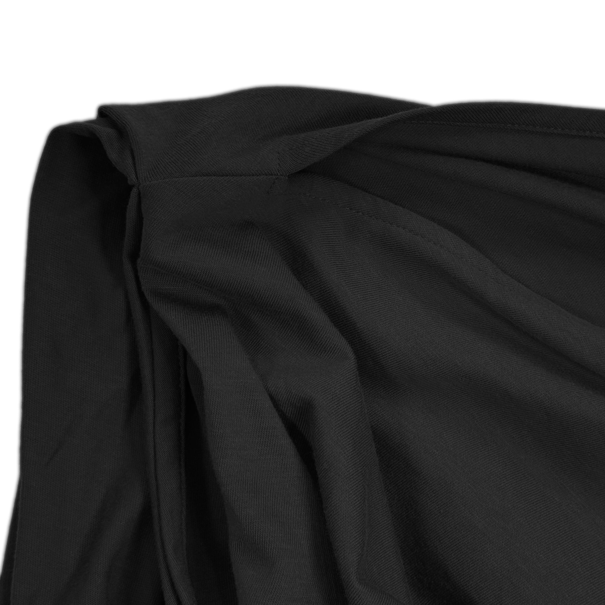 Asymmetric Tie Shoulder Top – Black