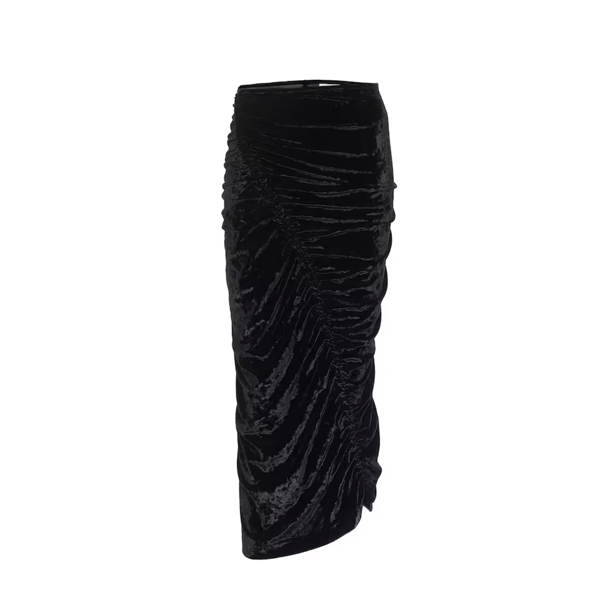 Crushed Velvet Midi Skirt