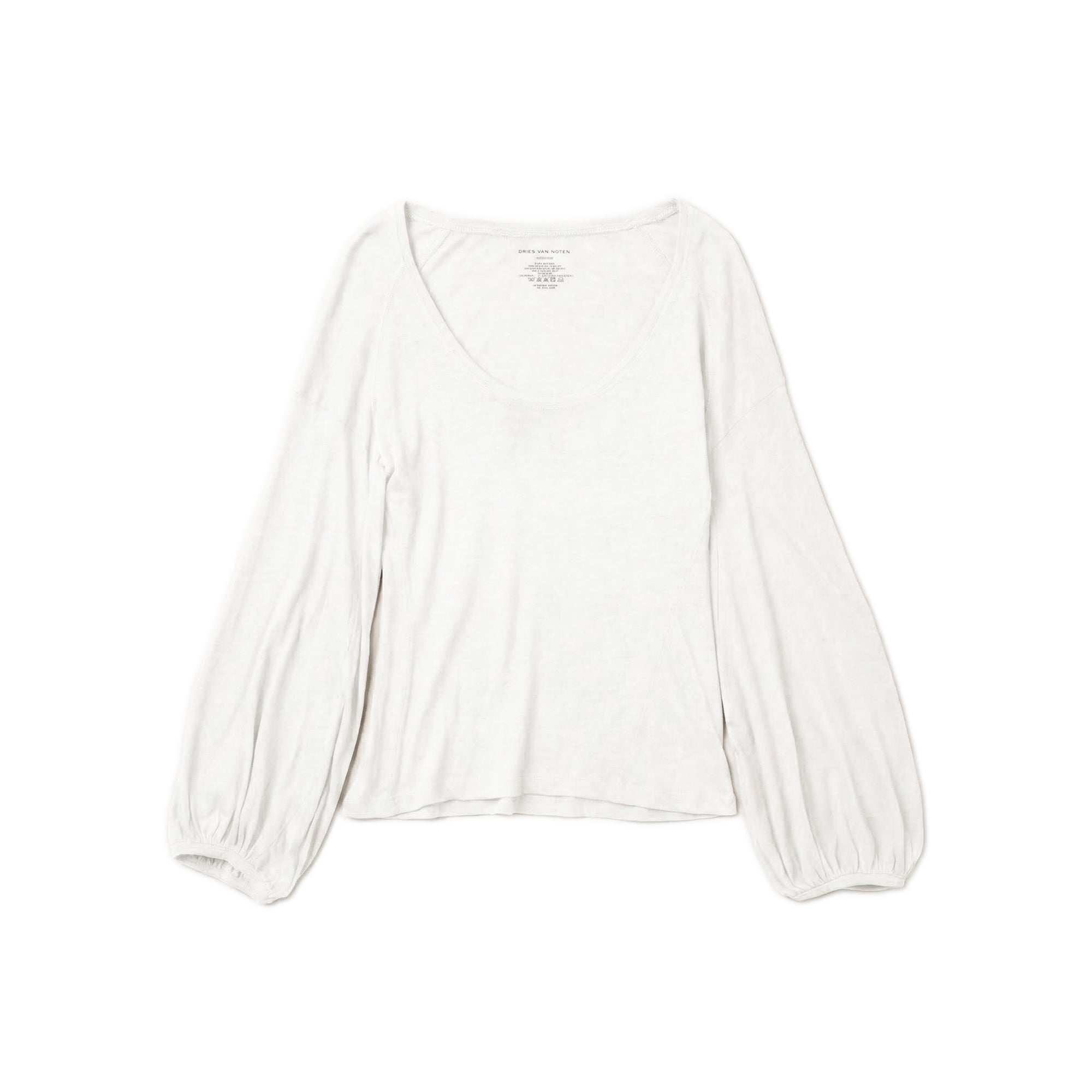 Ultra-fine Bell Sleeve Top – White