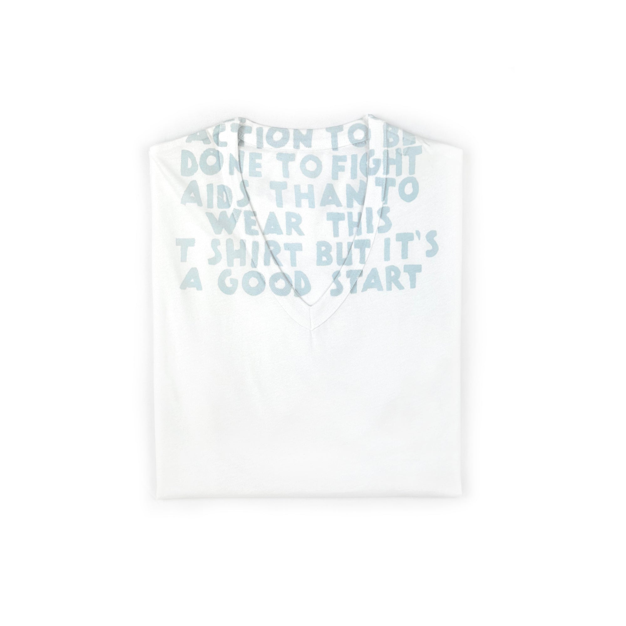 Aids Charity T-shirt White/Blue