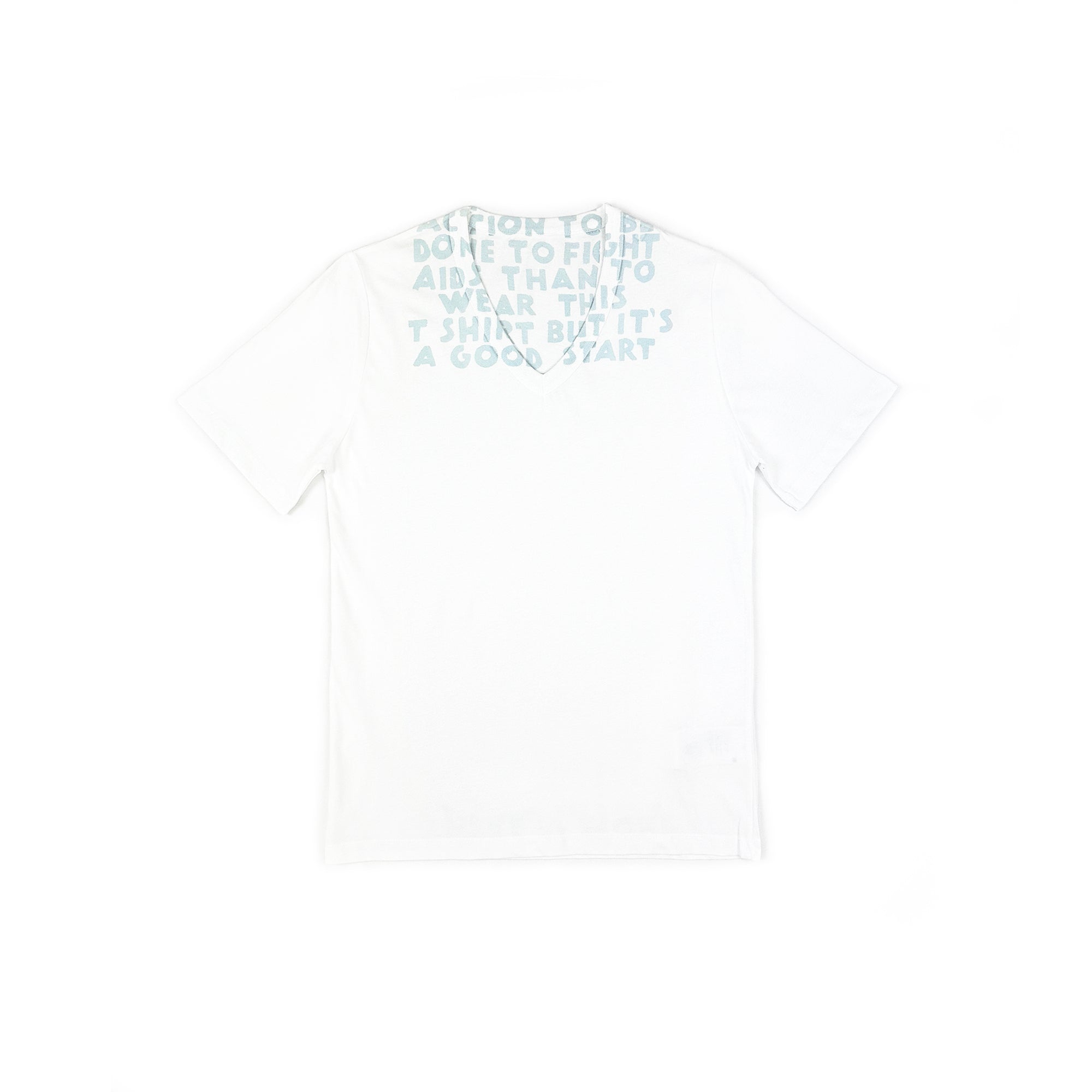 Aids Charity T-shirt White/Blue