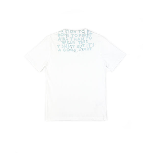 AIDS Charity T-shirt – White/Blue